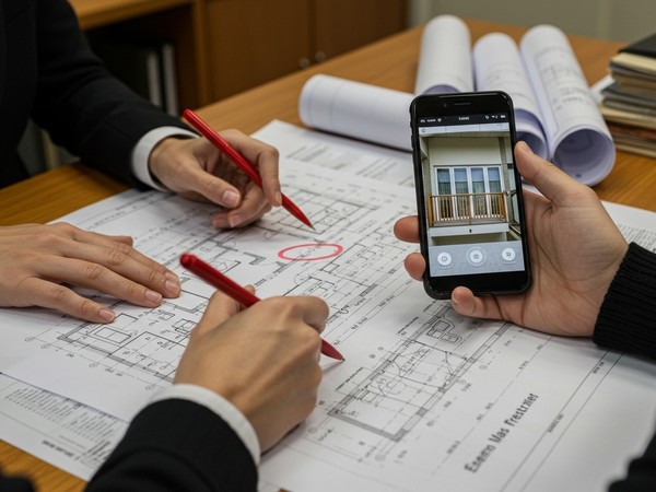 עורך דין בוחן תוכניות בית לאיתור חריגות בניה.